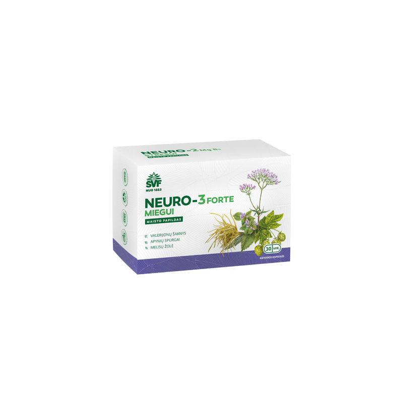 Neuro-3 sleep forte capsules, Švenčionių vaistažolės, 30 pcs