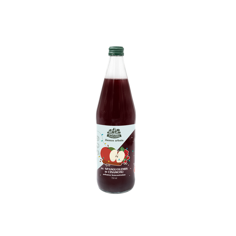 Winter Tea with cranberry, apple and cinnamon, tea concentrate, Žolynėlis, 750 ml