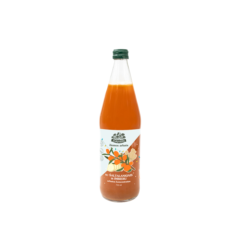 Žiemos arbata su šaltalankiais ir imbieru, arbatos koncentratas, Žolynėlis, 750 ml