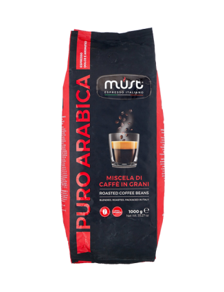 Puro Arabica, kavos pupelės, Must, 1 kg