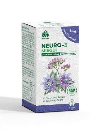 NEURO-3 lašiukai miegui su melatoninu ŠVF, 25 ml